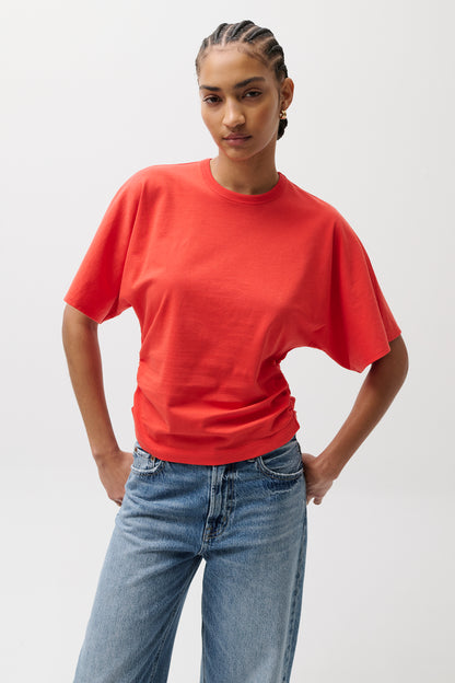 Veronica Kimono Sleeve Fitted Tee in Syrah