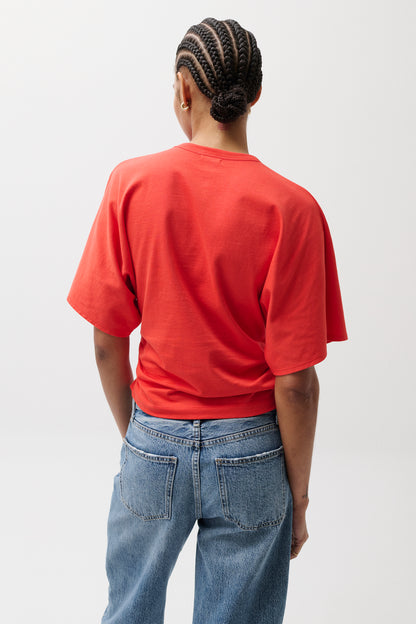 Veronica Kimono Sleeve Fitted Tee in Syrah