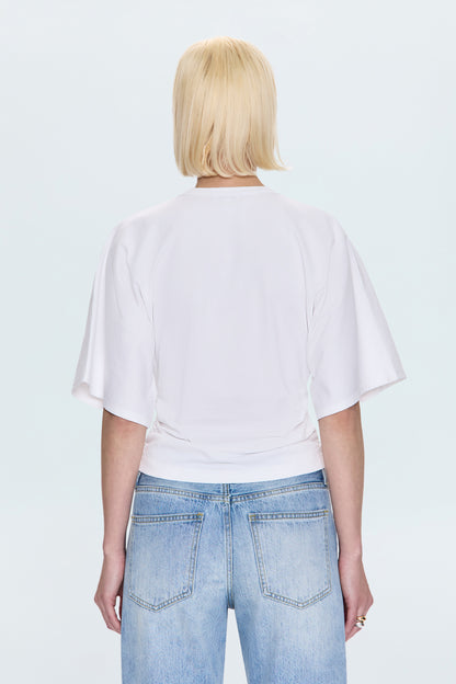 Veronica Kimono Sleeve Fitted Tee - White
