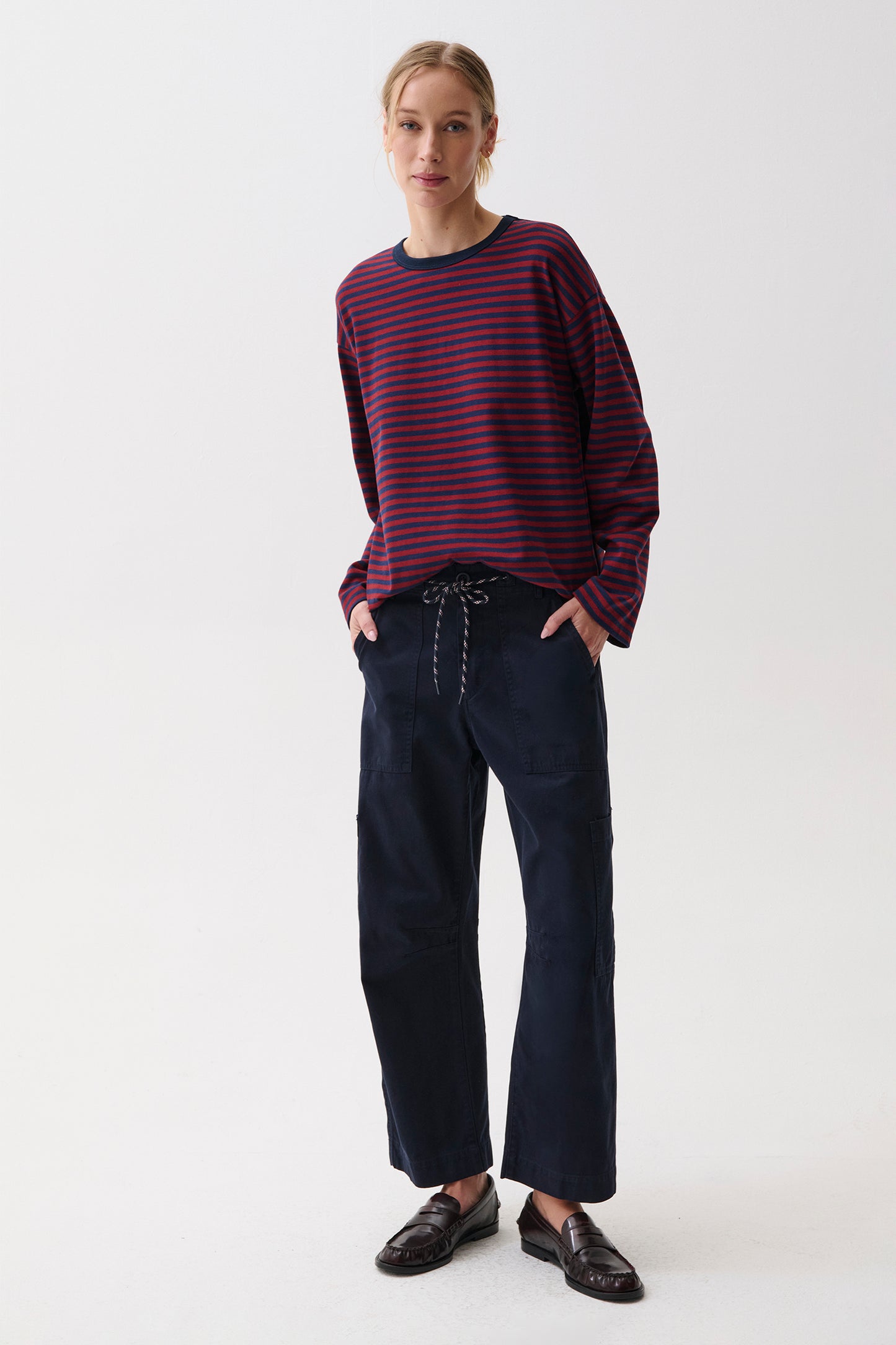 Sabrina Curved Utility Pants - Nautical