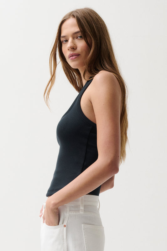 Pistola Nattie Modal Halter Top - Black black wash jeans