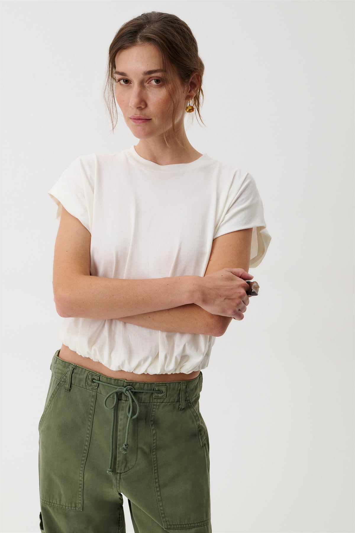 Millie Bubble Tee - Soft White
