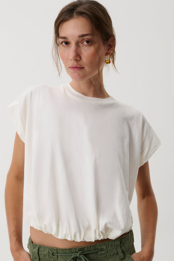Millie Bubble Tee - Soft White