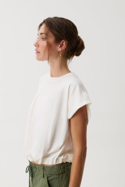 Millie Bubble Tee - Soft White