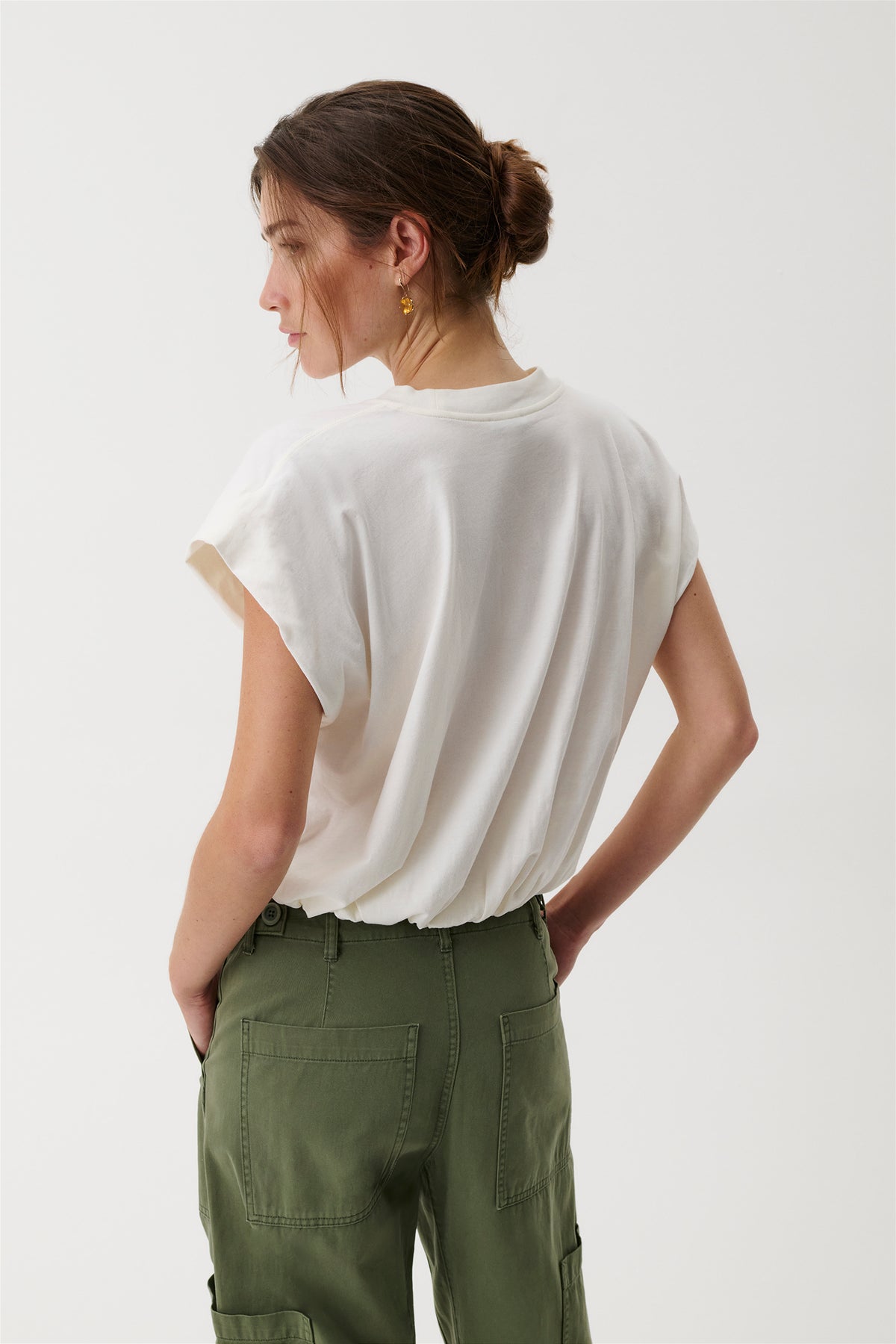 Millie Bubble Tee - Soft White