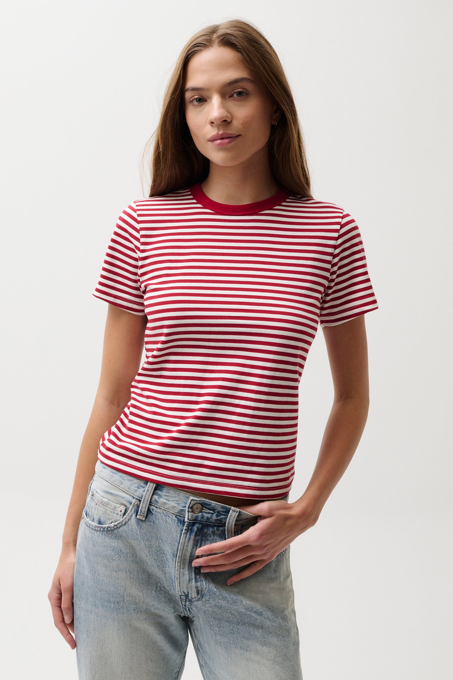 Alba Shrunken Tee - Racer Stripe