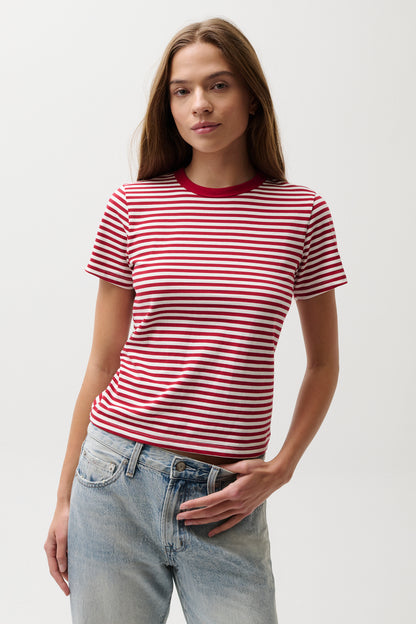 Alba Shrunken Tee - Racer Stripe
