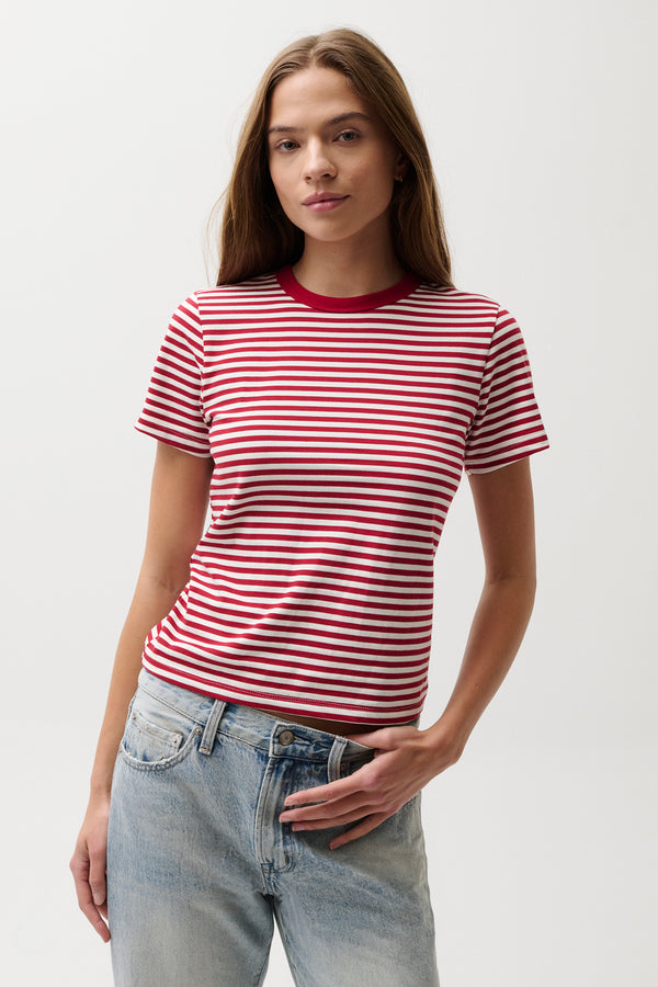 Alba Shrunken Tee - Racer Stripe