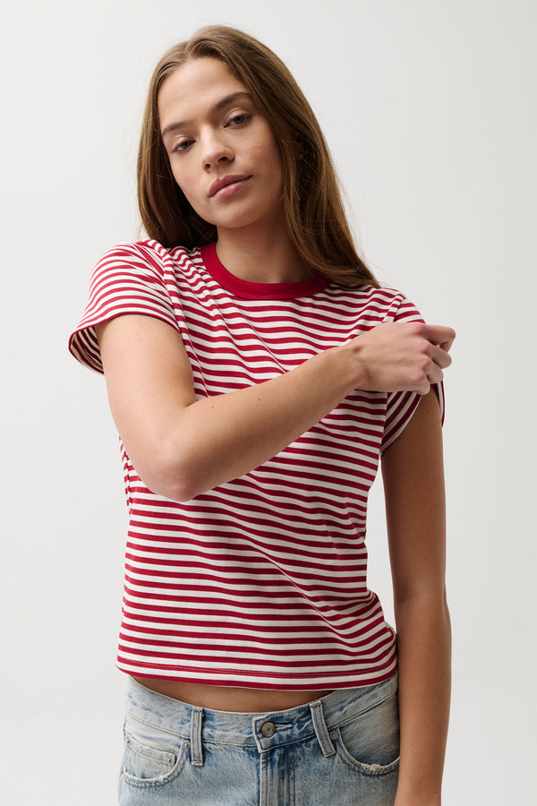 Alba Shrunken Tee - Racer Stripe