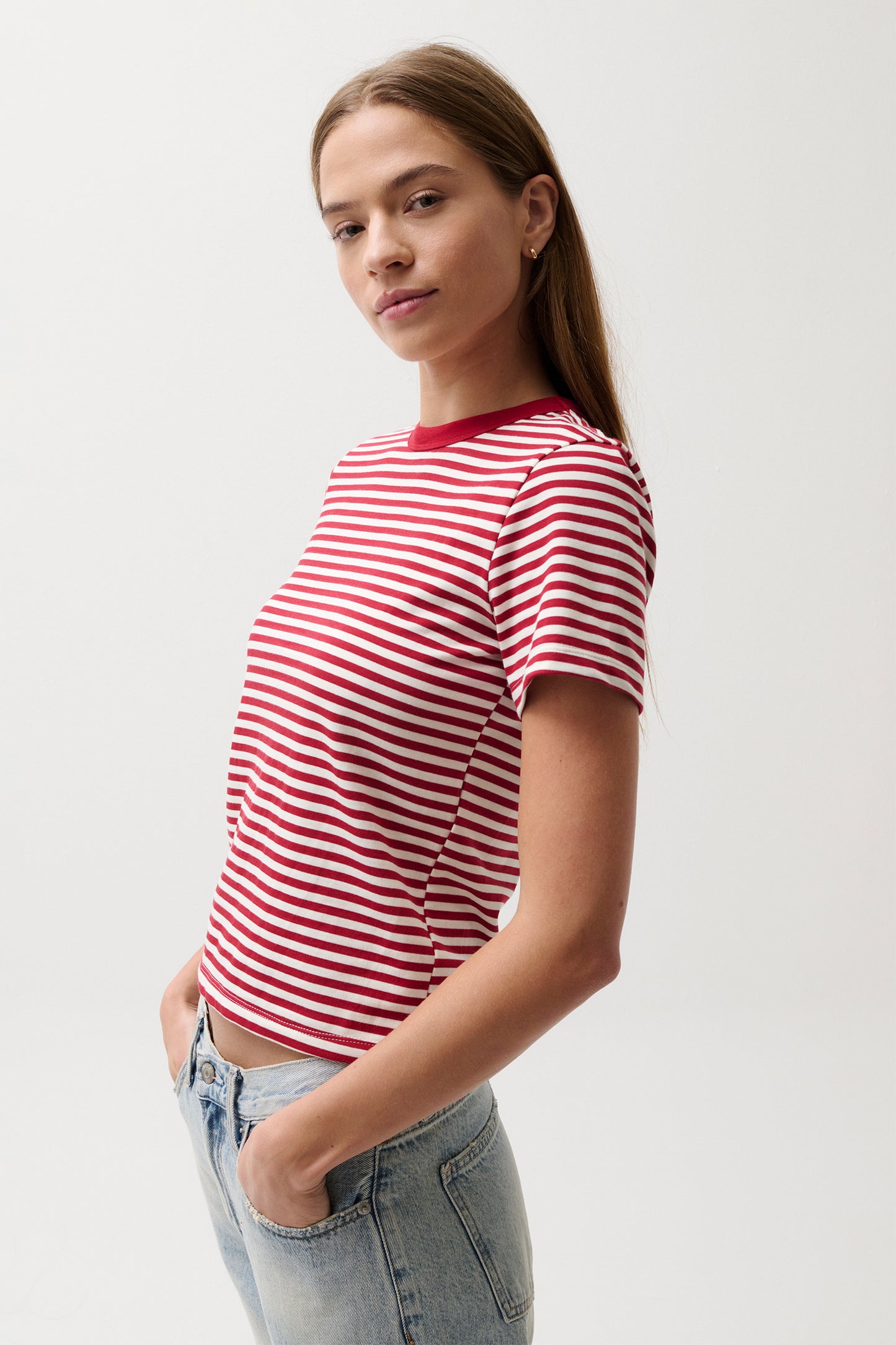 Alba Shrunken Tee - Racer Stripe