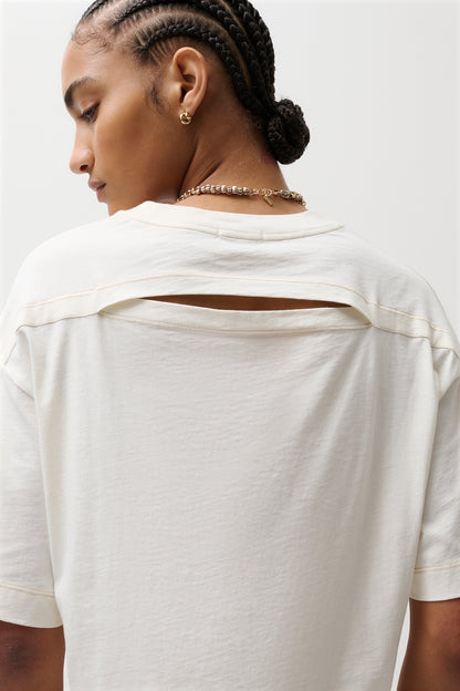 Mae Cropped Tee - Soft White