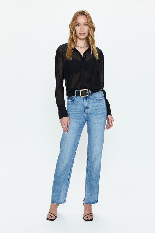 Cassie Super High Rise Straight Jean - Hilltop Vintage