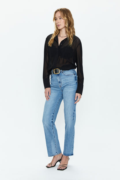 Cassie Super High Rise Straight Jean - Hilltop Vintage