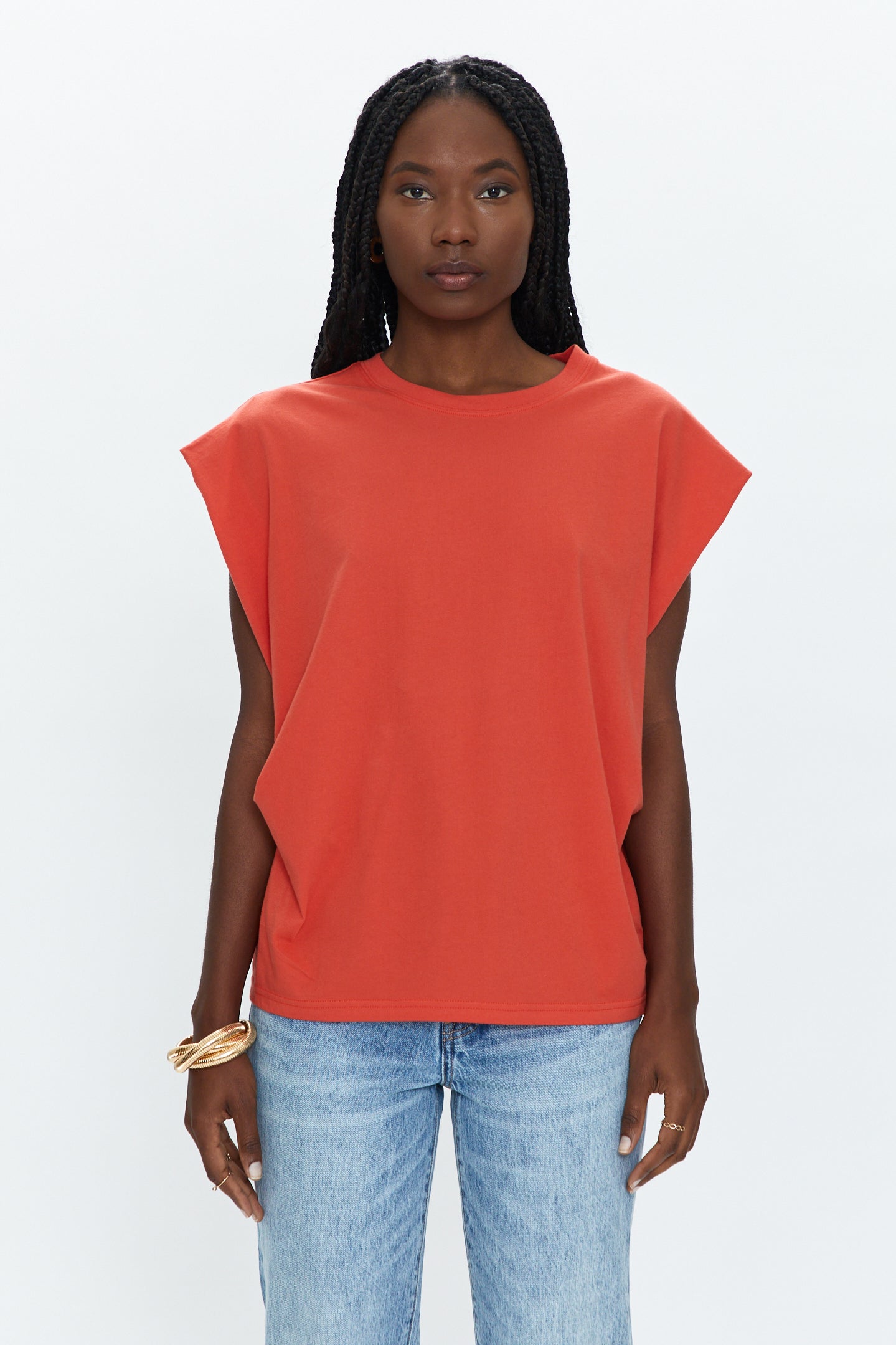 Trina Muscle Tee - Poppy