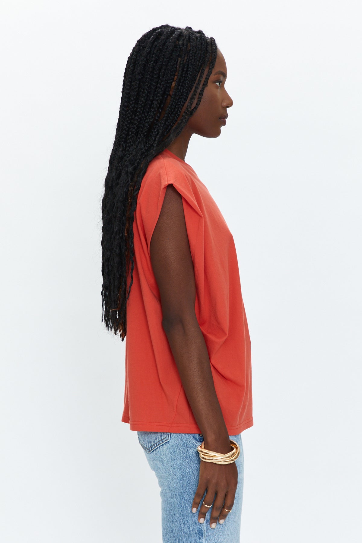 Trina Muscle Tee - Poppy