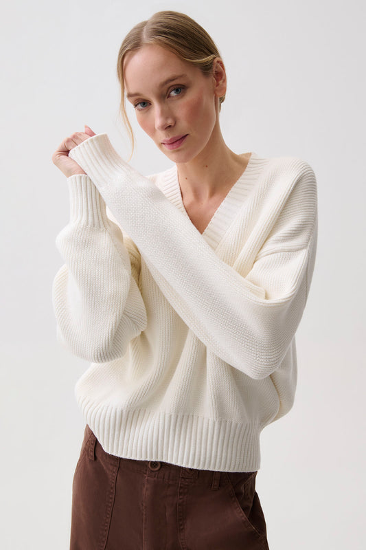 Nika Heavyweight Sweater - White