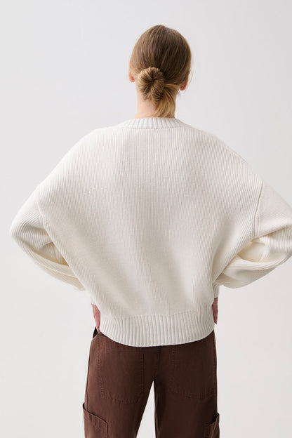 Nika Heavyweight Sweater - White