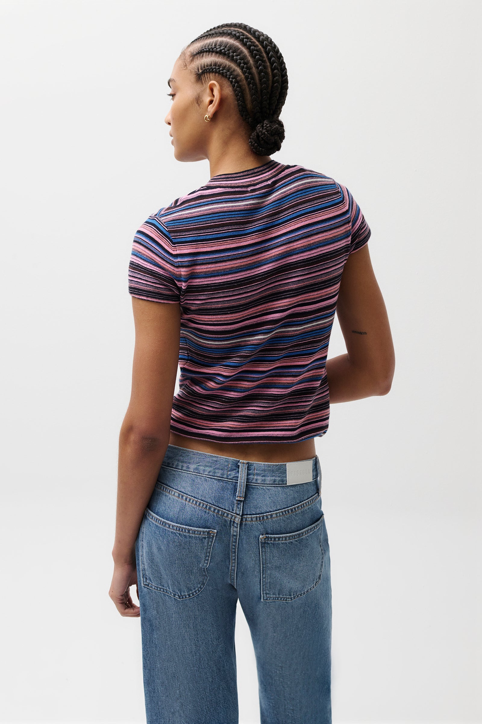 Selene Sweater Tee - Egyptian Blue Stripe – Pistola Denim