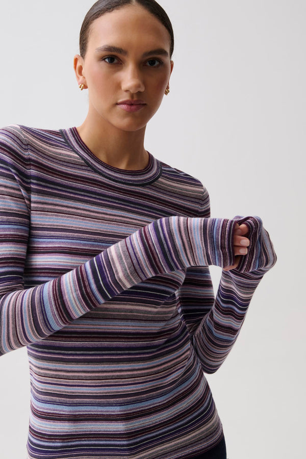 Madison Knit Long Sleeve - Lovina Stripe