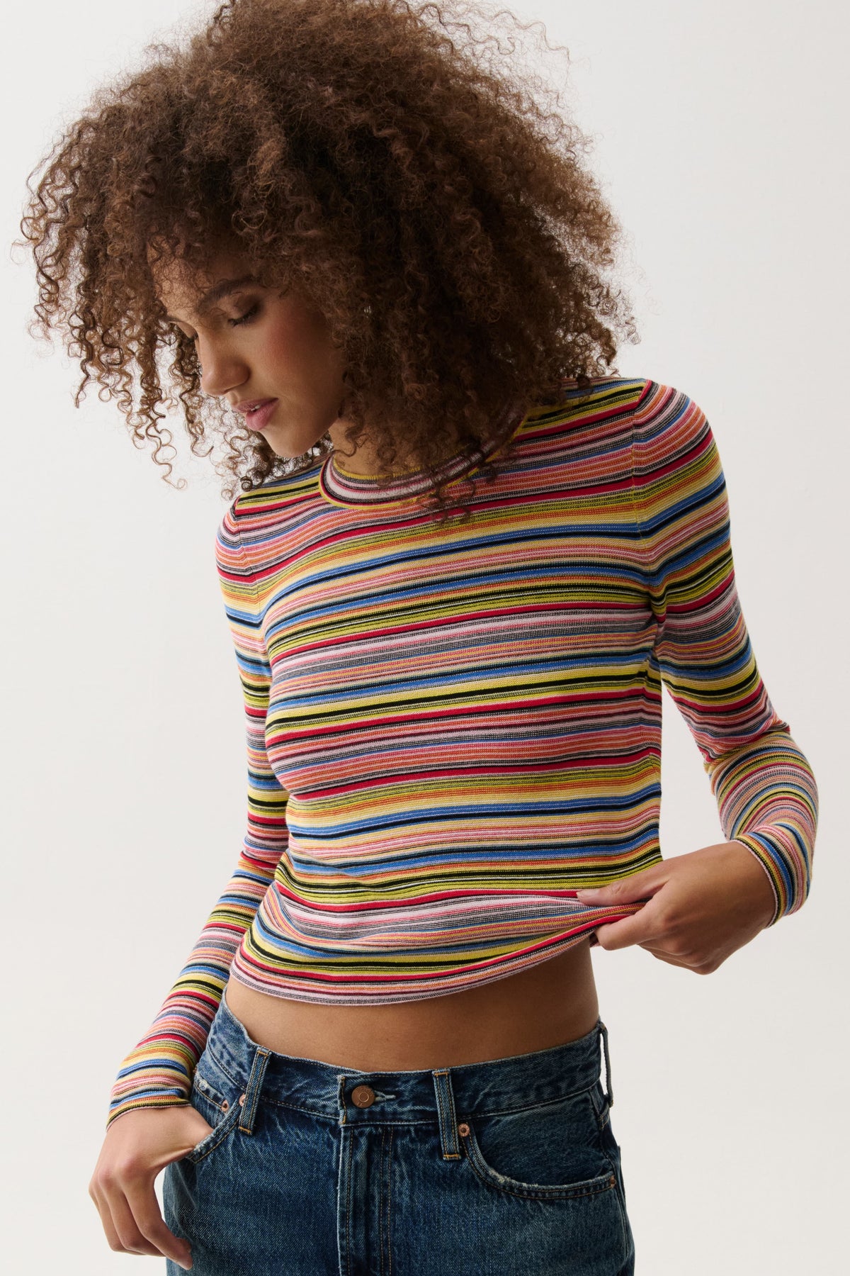 Madison Knit Long Sleeve - Multi Stripe