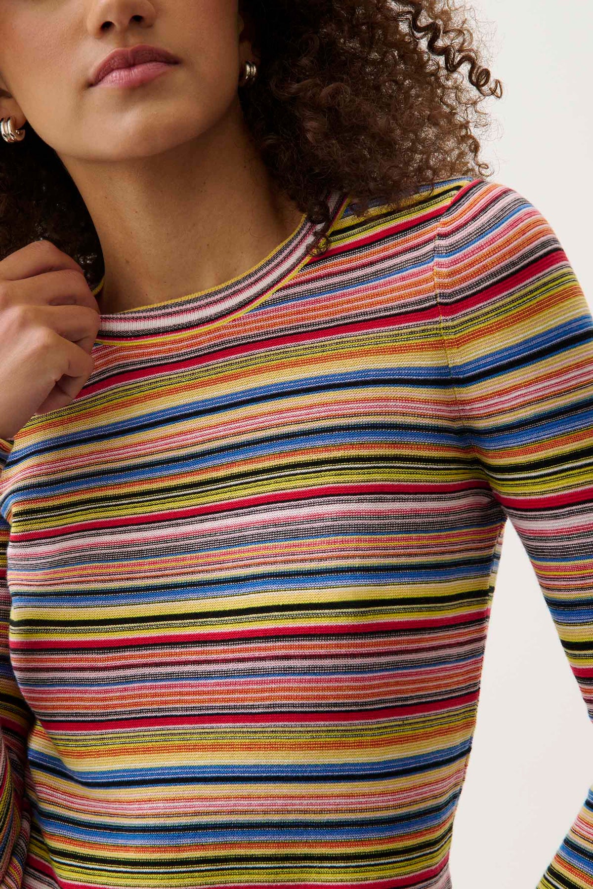 Madison Knit Long Sleeve - Multi Stripe
