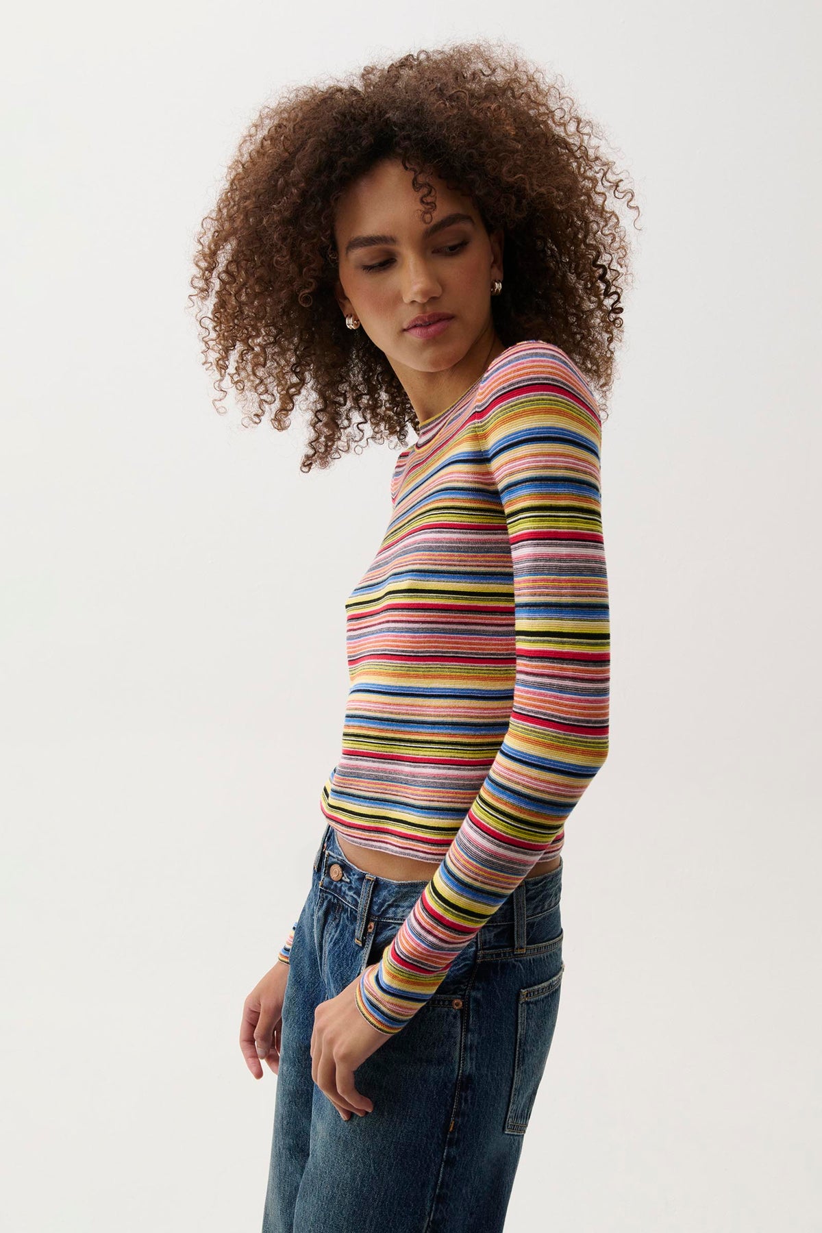 Madison Knit Long Sleeve - Multi Stripe