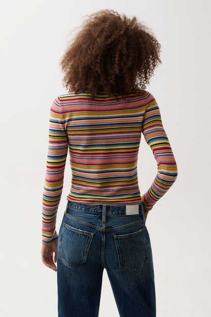 Madison Knit Long Sleeve - Multi Stripe