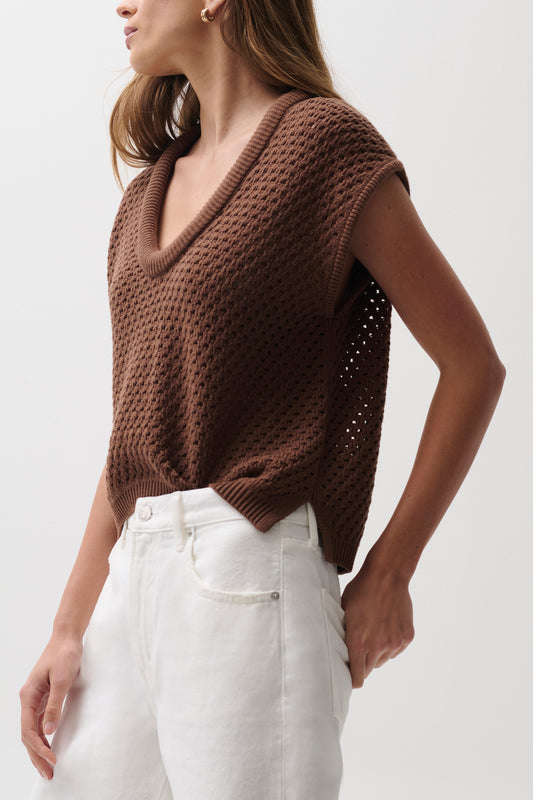 Beck Open Knit Sweater - Java