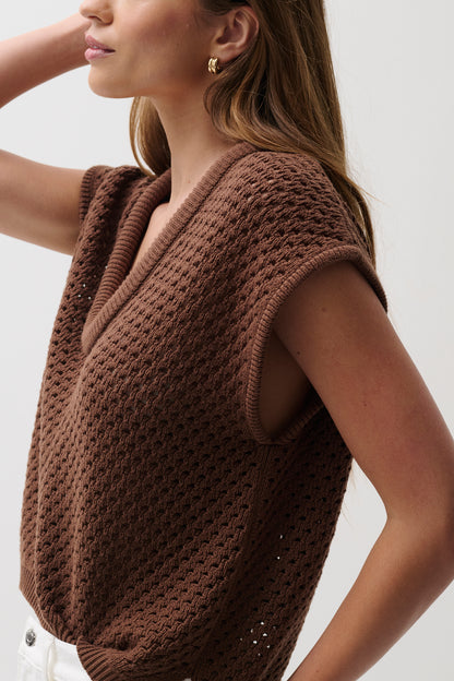 Beck Open Knit Sweater - Java