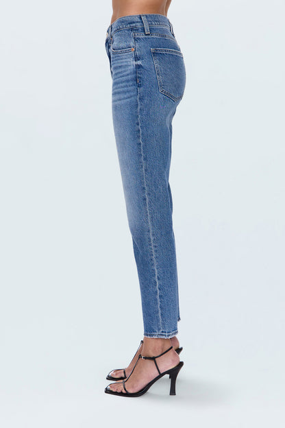 Bri High Rise Slim Straight Jean - Charleston