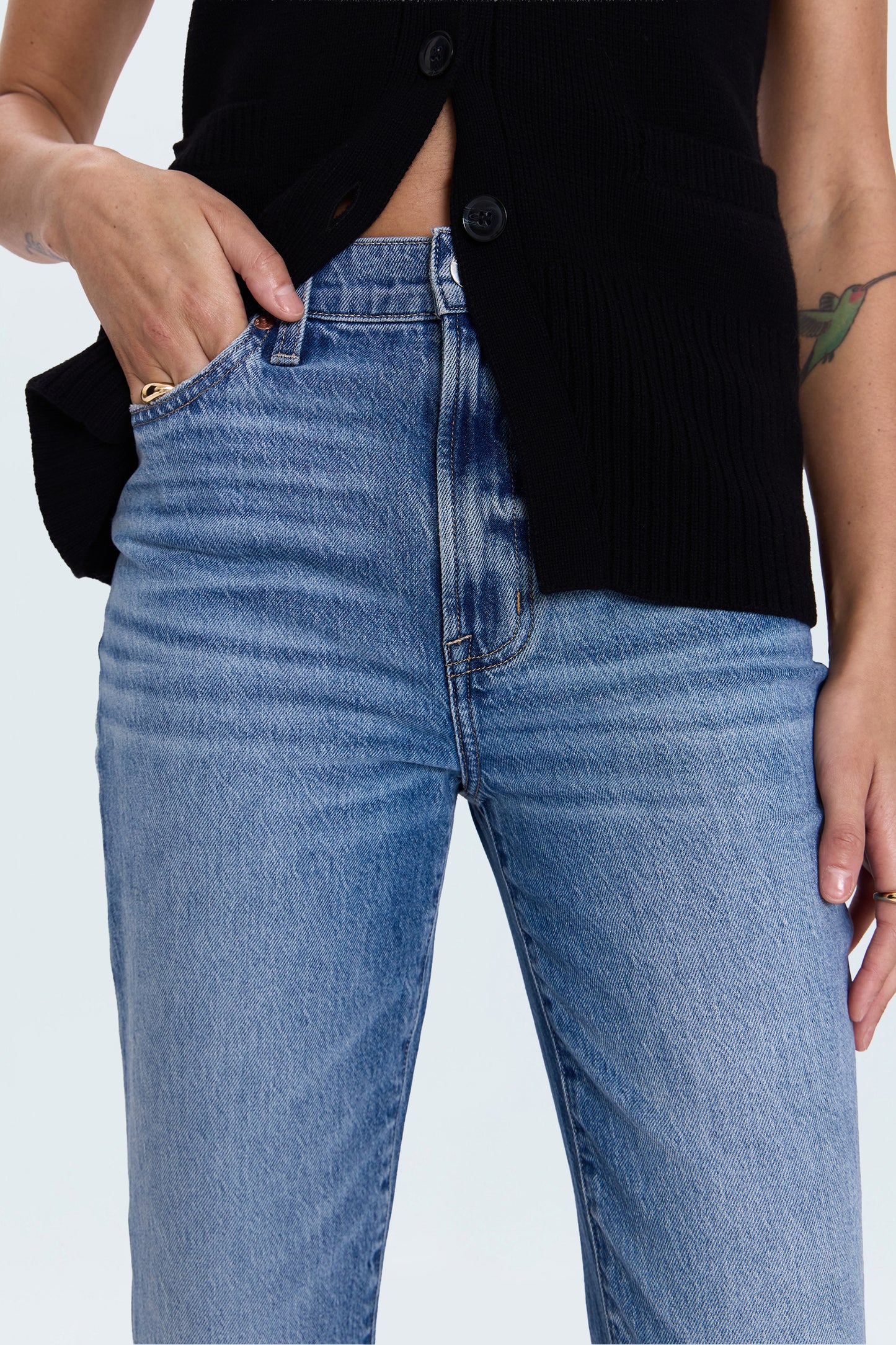 Bri High Rise Slim Straight Jean - Charleston