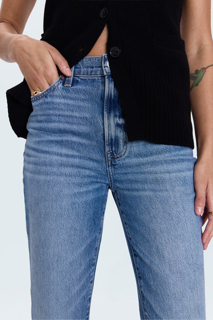 Bri High Rise Slim Straight Jean - Charleston