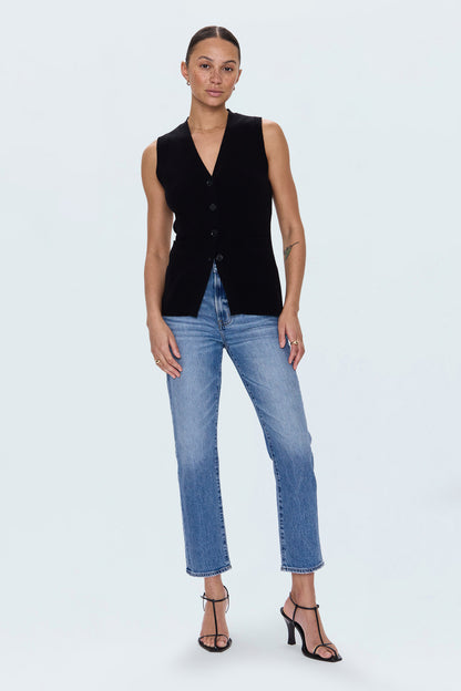 Bri High Rise Slim Straight Jean - Charleston
