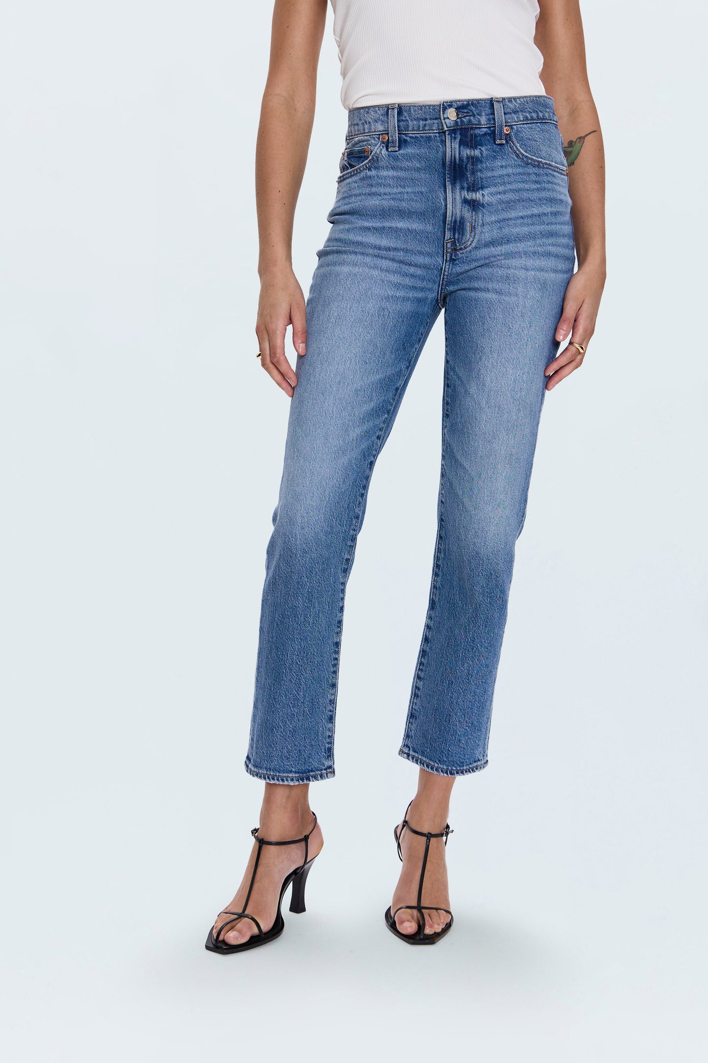 Bri High Rise Slim Straight Jean - Charleston