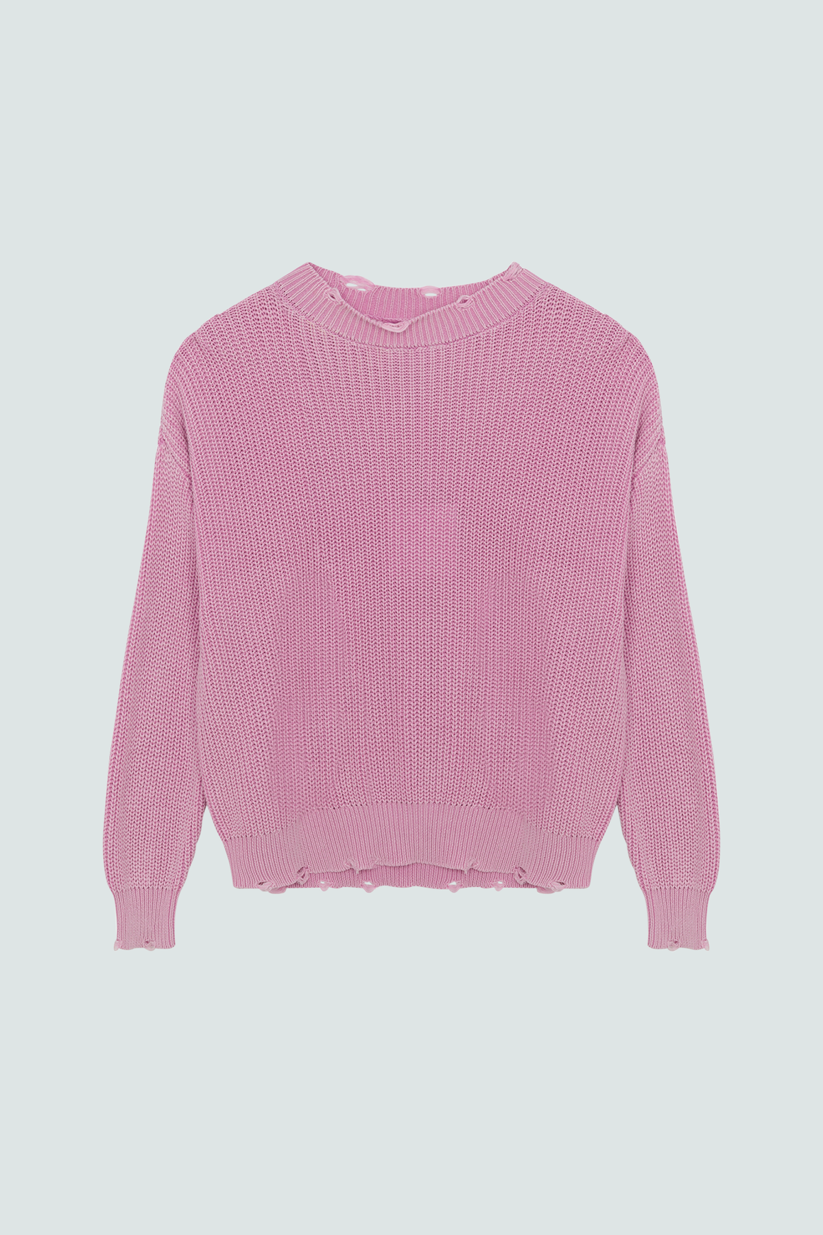 Eva Crew Neck Sweater - Sandwashed Pink