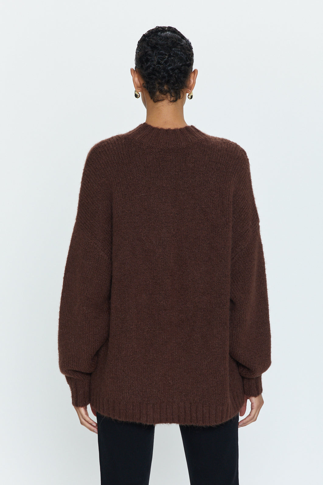 Carlen Mock Neck Sweater - Cocoa