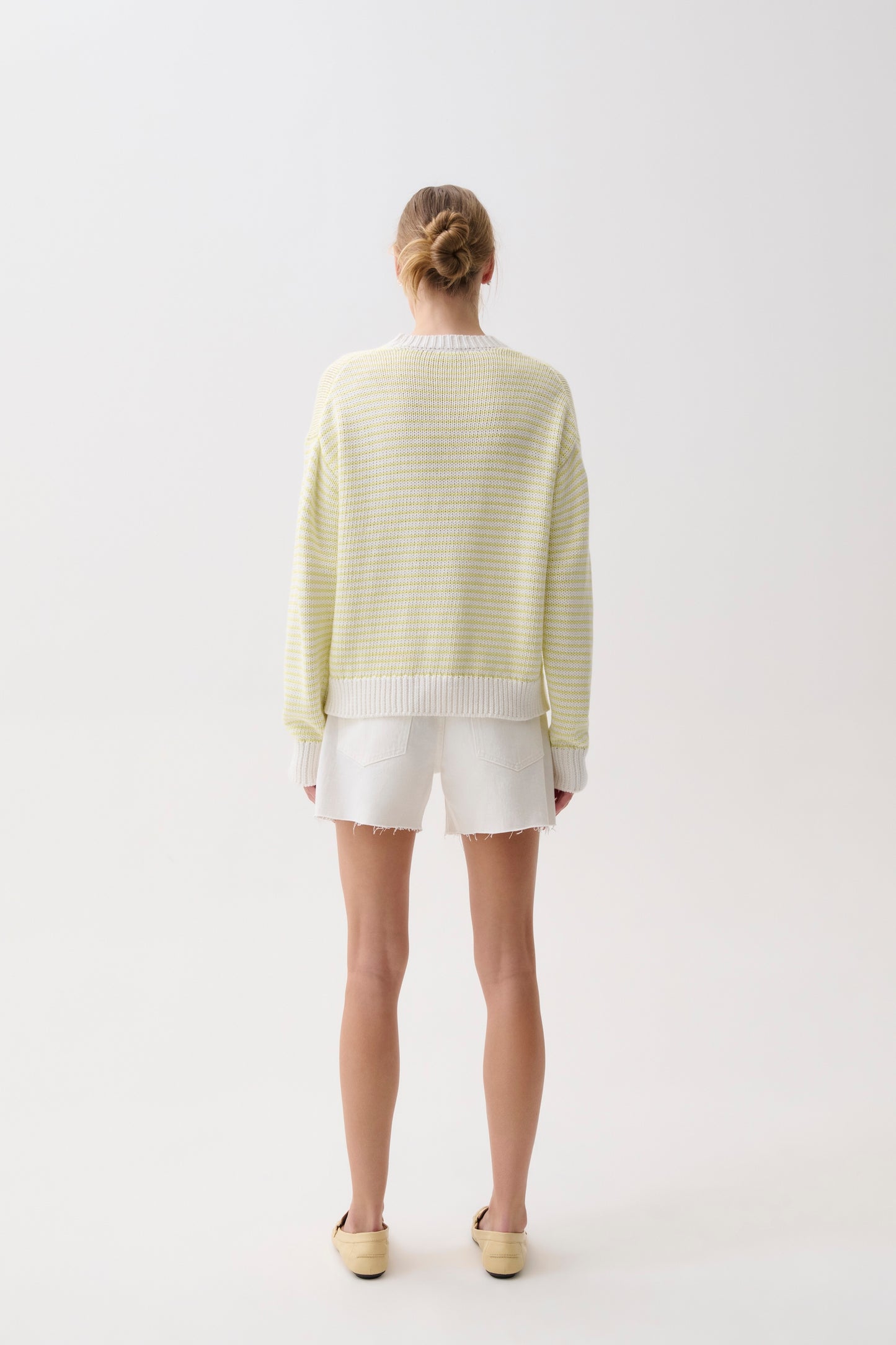 Aura Relaxed Crew Neck Sweater - Limeade