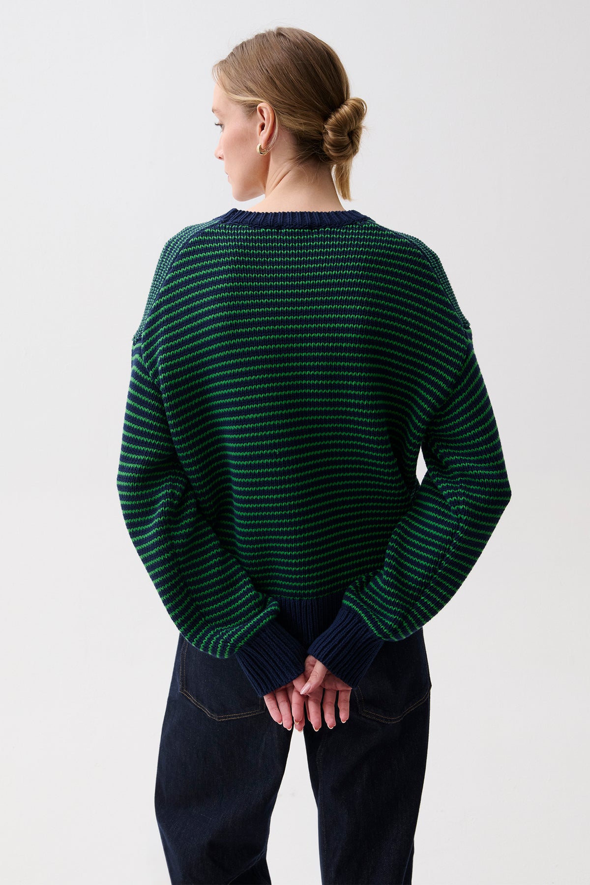 Aura Relaxed Crew Neck Sweater - Midgreen