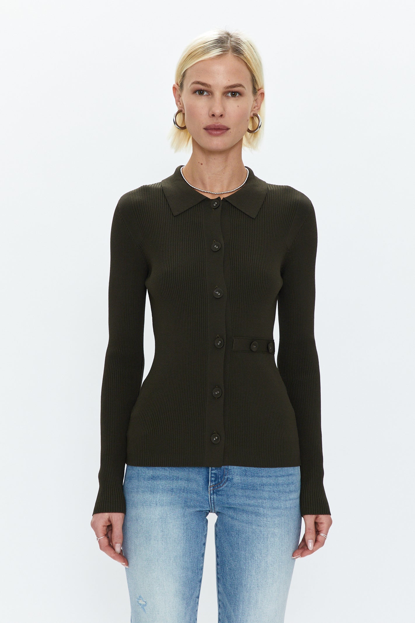 Kealy Multi-Functional Sweater - Dark Olive