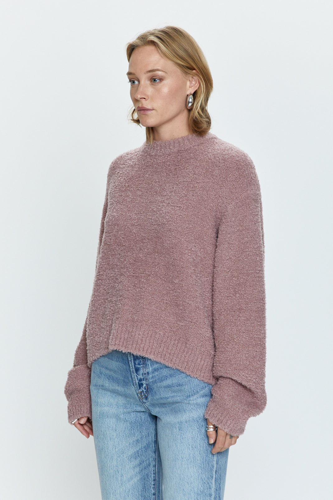 Alpine Cozy Crew Neck Sweater - Rose Wood