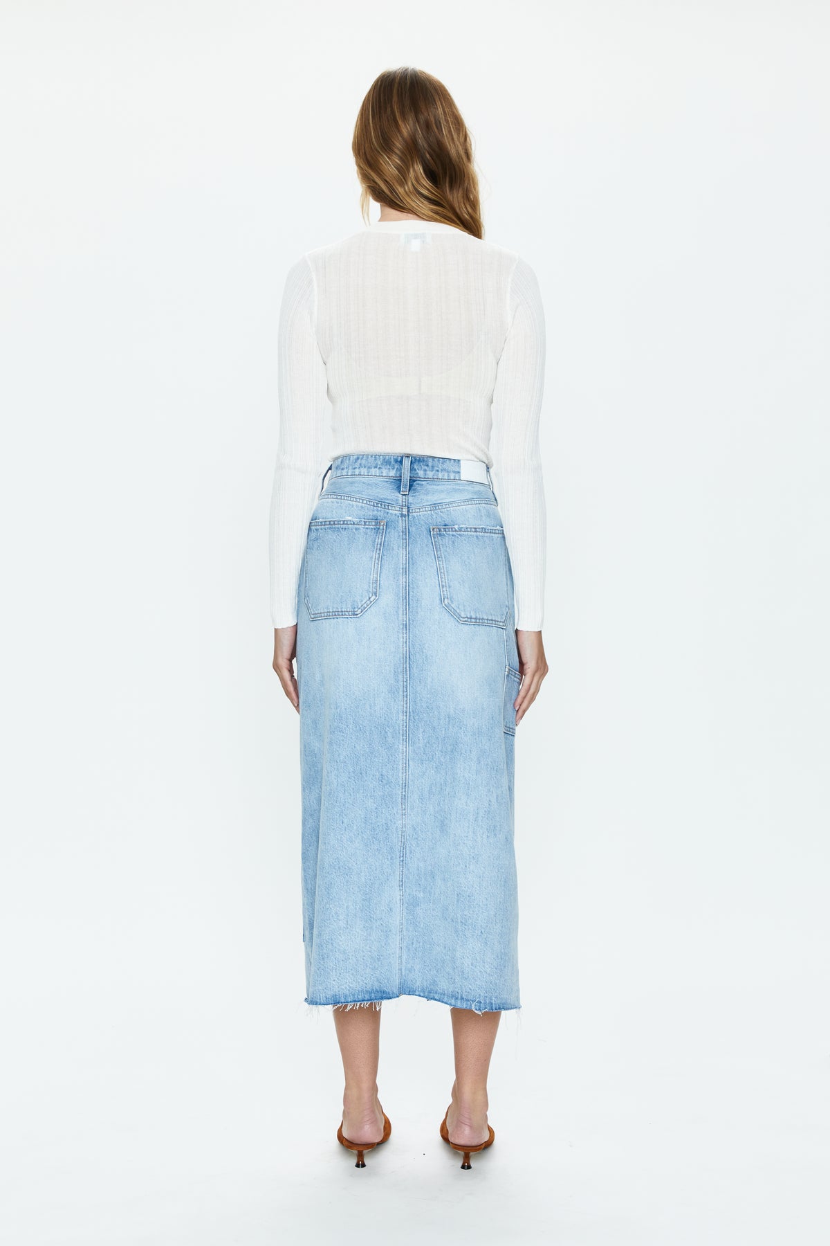 Alice Workwear High Rise Midi Skirt -  Coastal