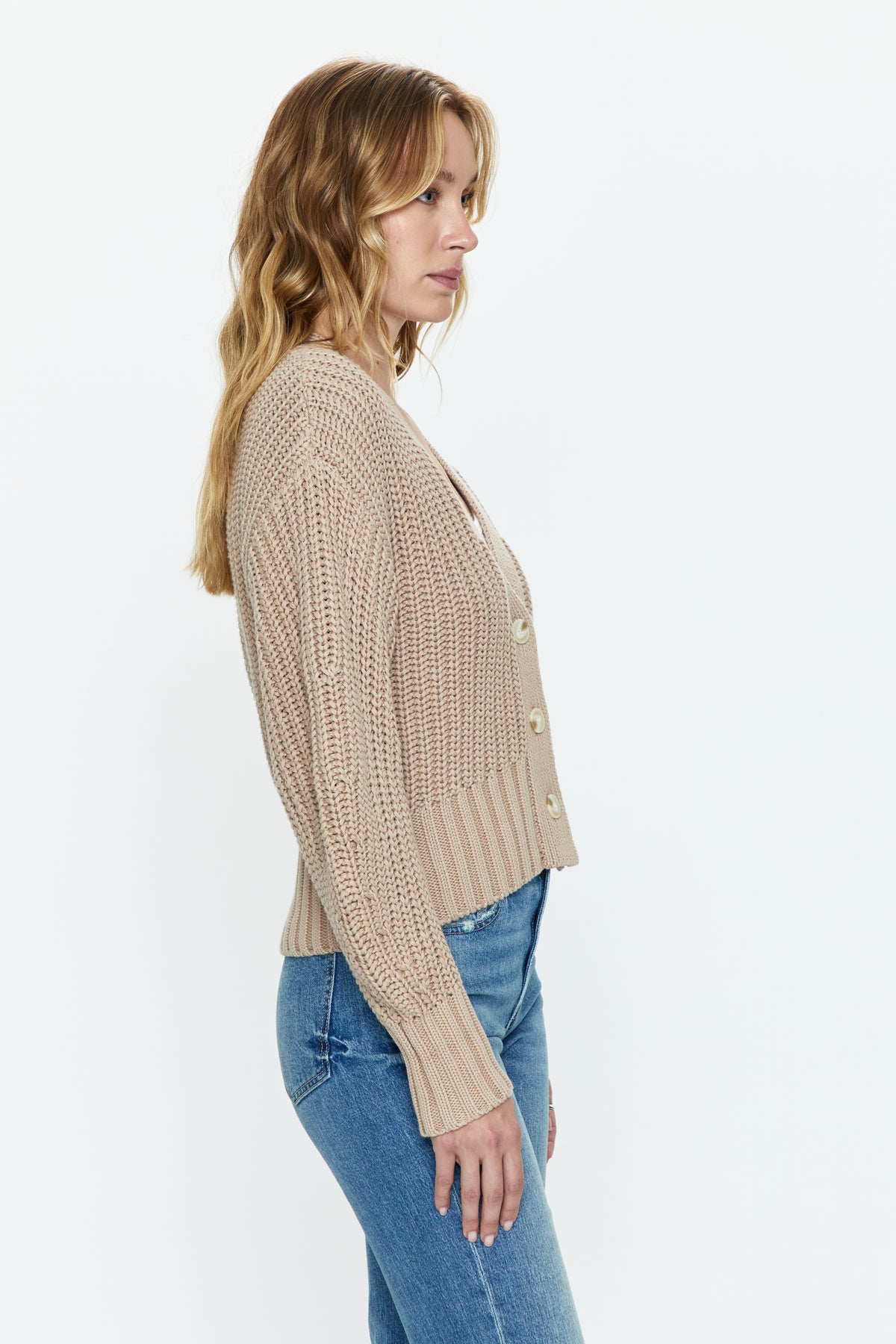 Mallory Curved Sleeve Cardigan - Sable