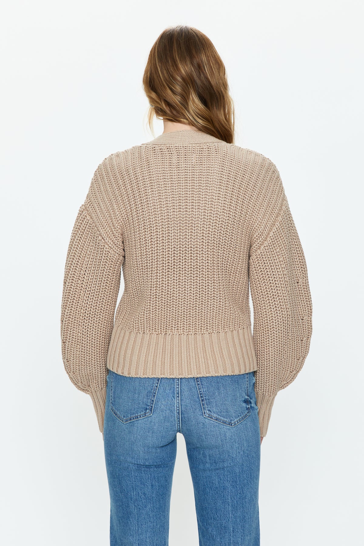 Mallory Curved Sleeve Cardigan - Sable