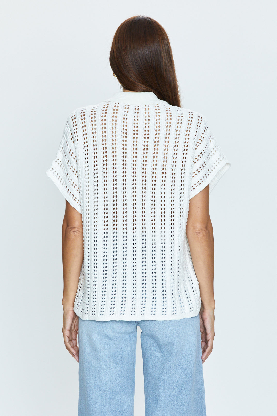 Lola Crochet Shirt - Ecru