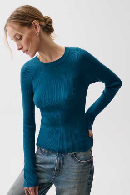 Juno Featherweight Sweater - Deep Teal