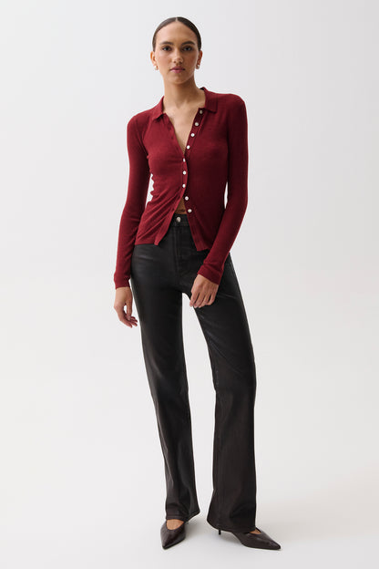 Korey Featherweight Cardigan - Barolo