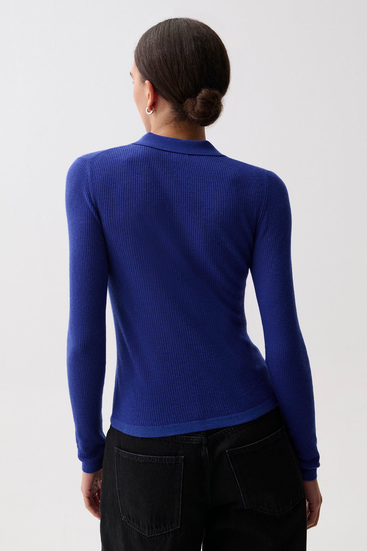 Elise Featherweight Polo Henley - Sapphire