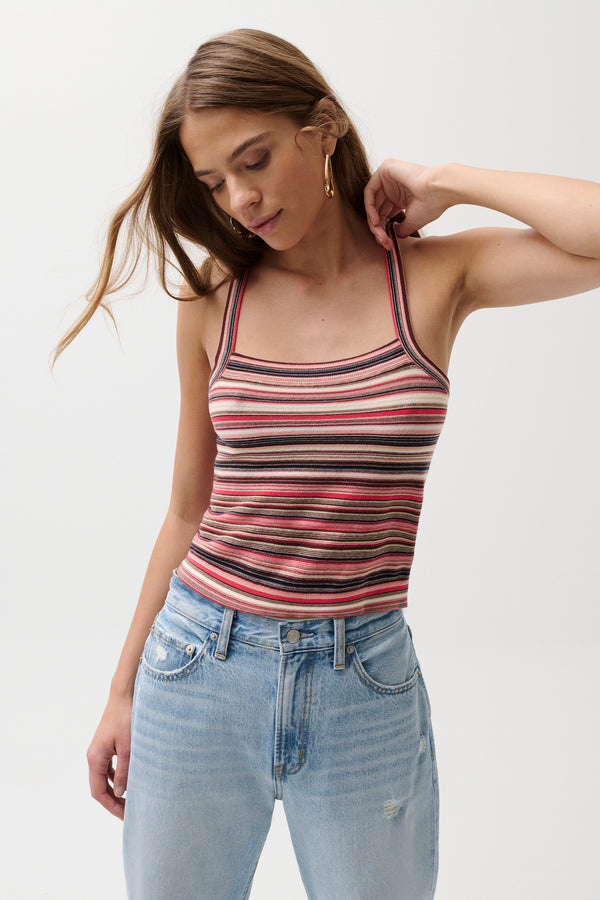 Frannie Sweater Tank - Coral Rose