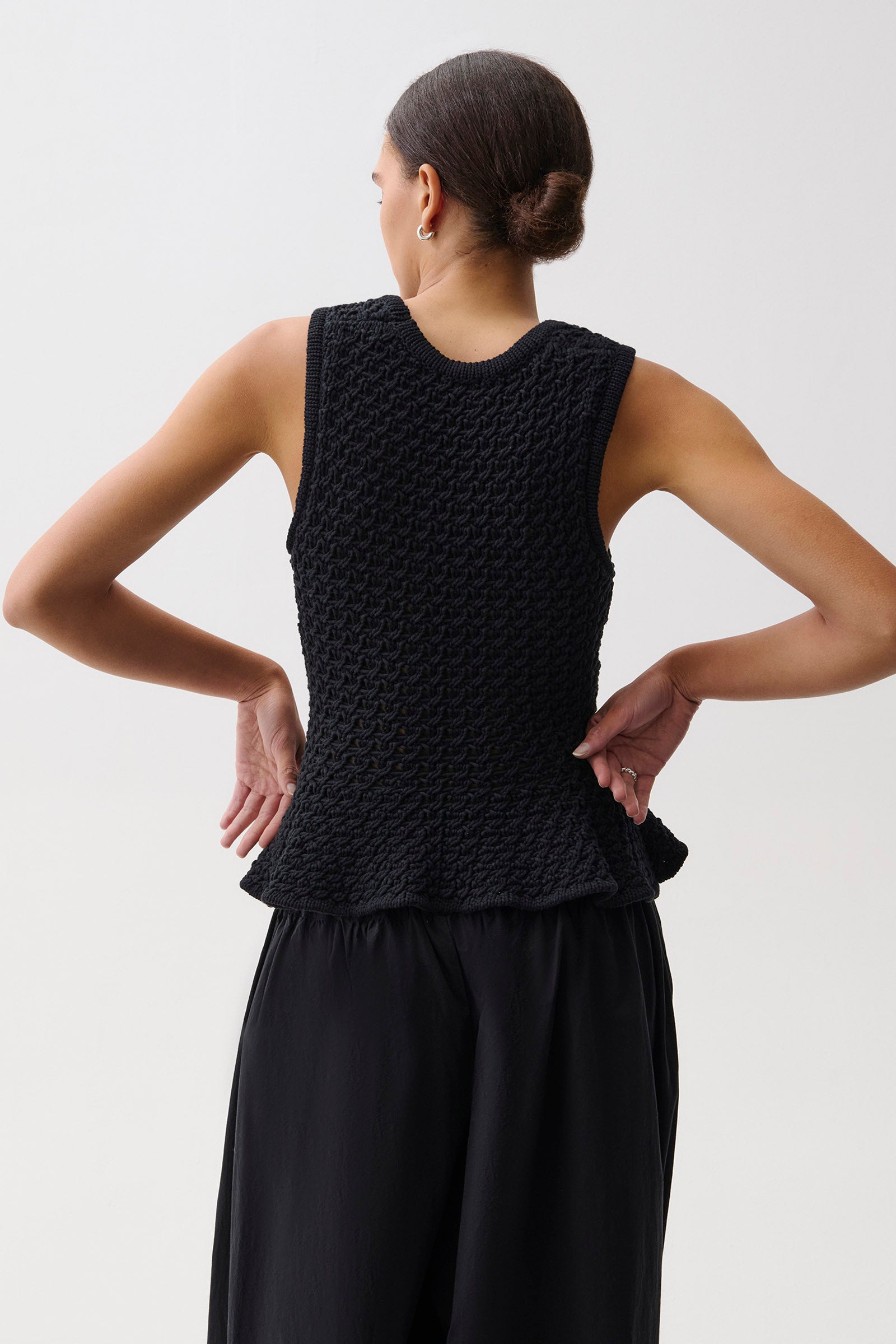 Anna Peplum Sweater - Black – Pistola Denim