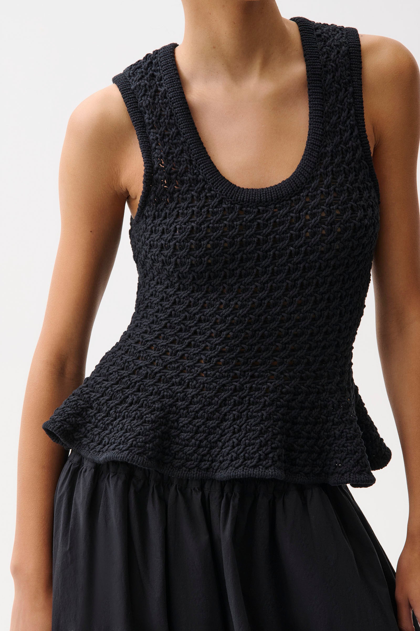 Anna Peplum Sweater - Black – Pistola Denim